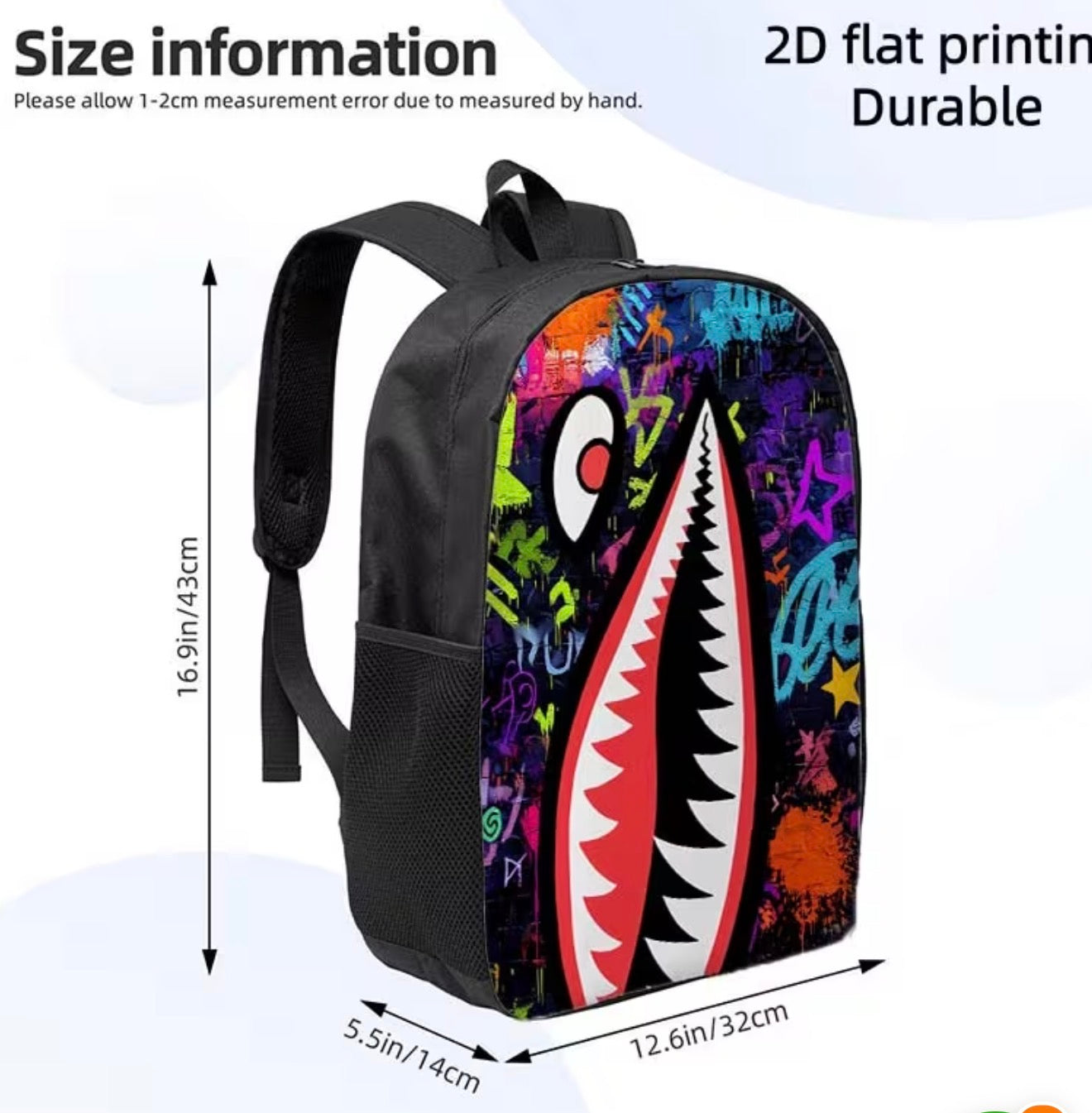 Fashionable Shark Teeth backpack
